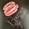 Saucisses  agneau menthe. 12.90€/Kg
